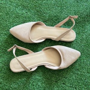 Tan suede flats